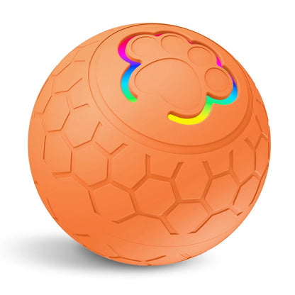 Smart Interactive Pet Toy Ball – USB Rechargeable Automatic Rolling Ball with RGB Lights