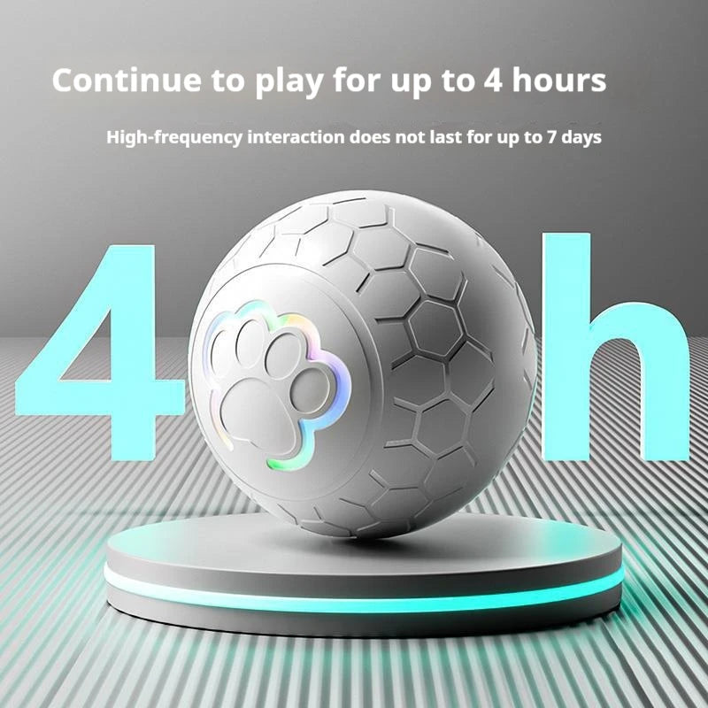 Smart Interactive Pet Toy Ball – USB Rechargeable Automatic Rolling Ball with RGB Lights