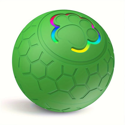 Smart Interactive Pet Toy Ball – USB Rechargeable Automatic Rolling Ball with RGB Lights